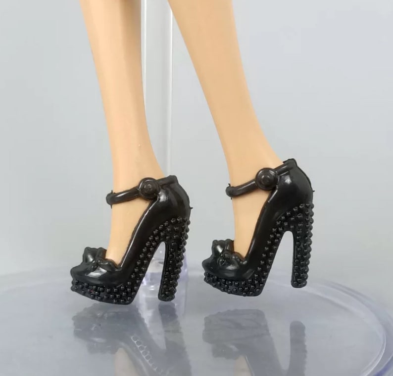 Barbie size high heels shoes hot colors dress up evening | Etsy