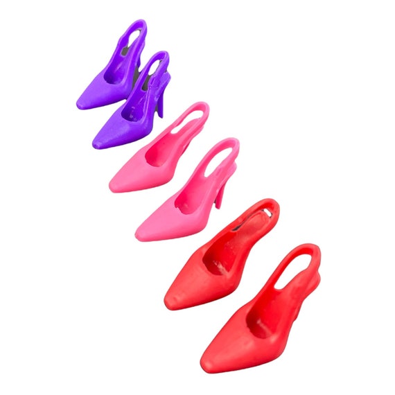 10 Pairs High Quality Different Styles Multicolor Plastic High Heels Shoes  For Barbie Doll