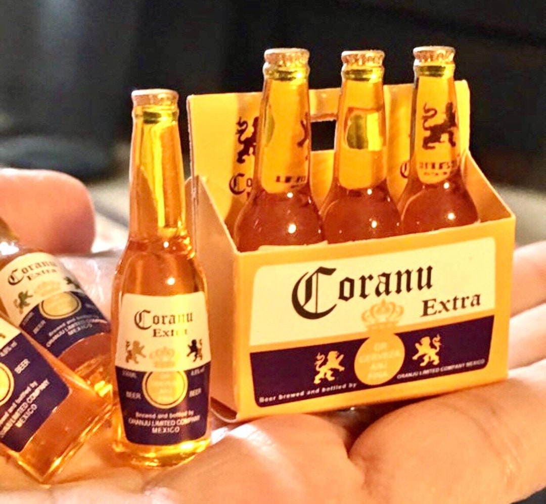 6 Pack Miniature Beer Bottles Mini Size Drinks Diorama Etsy