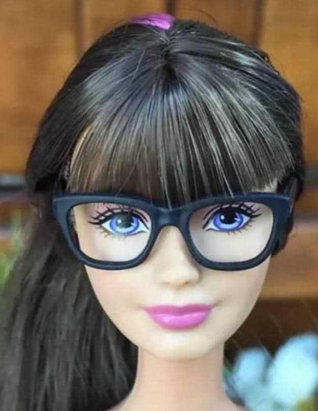 Fashion doll glasses, teacher doll, school glasses, fashion doll smart teacher glasses black, doll sunglasses