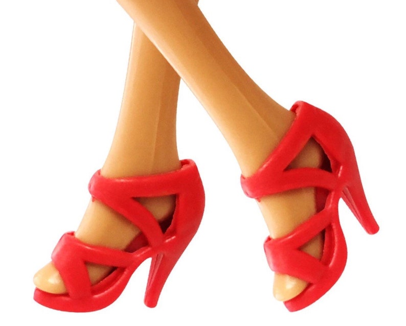 red barbie shoes