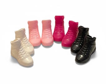 Doll High Top Sneakers: Regular Fashion Doll Shoes, Set of 4