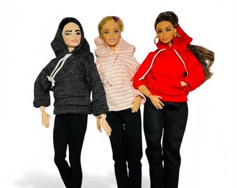 Fashion Doll active wear, All dolls, jeans, pants, new hoodies sets