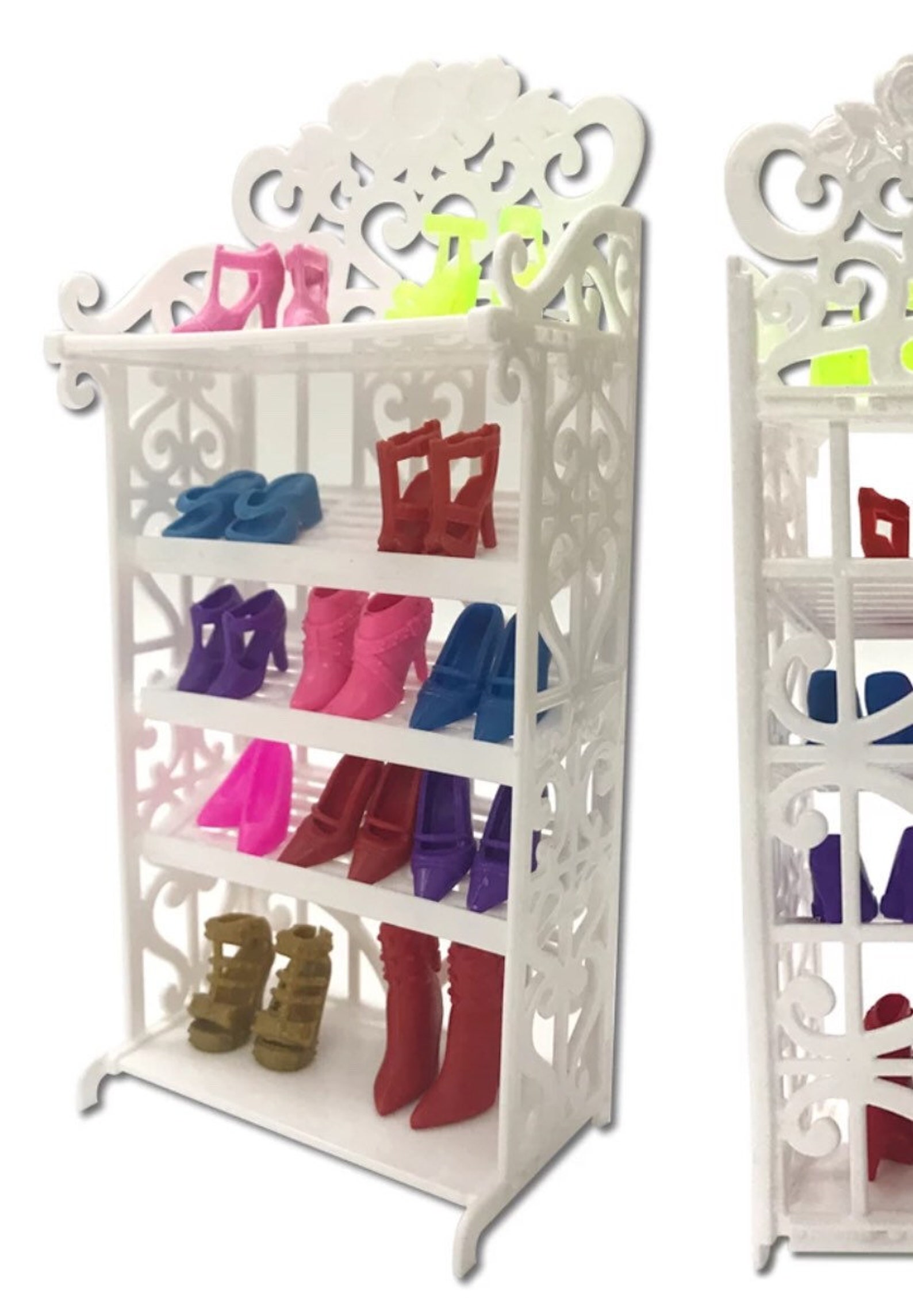 Barbie shoe rack and 10 pairs of shoes Barbie shoe storage Etsy