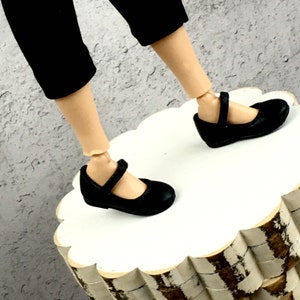 Curvy Fashion doll shoes, new style for 11.5” fashion doll Mary Janes, black 11.5" doll shoes, mtm accessories