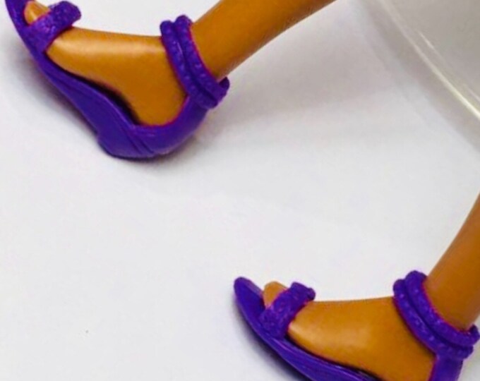 Red Curvy Barbie Shoes Flat Feet Fashionista Purple Shoes | Etsy