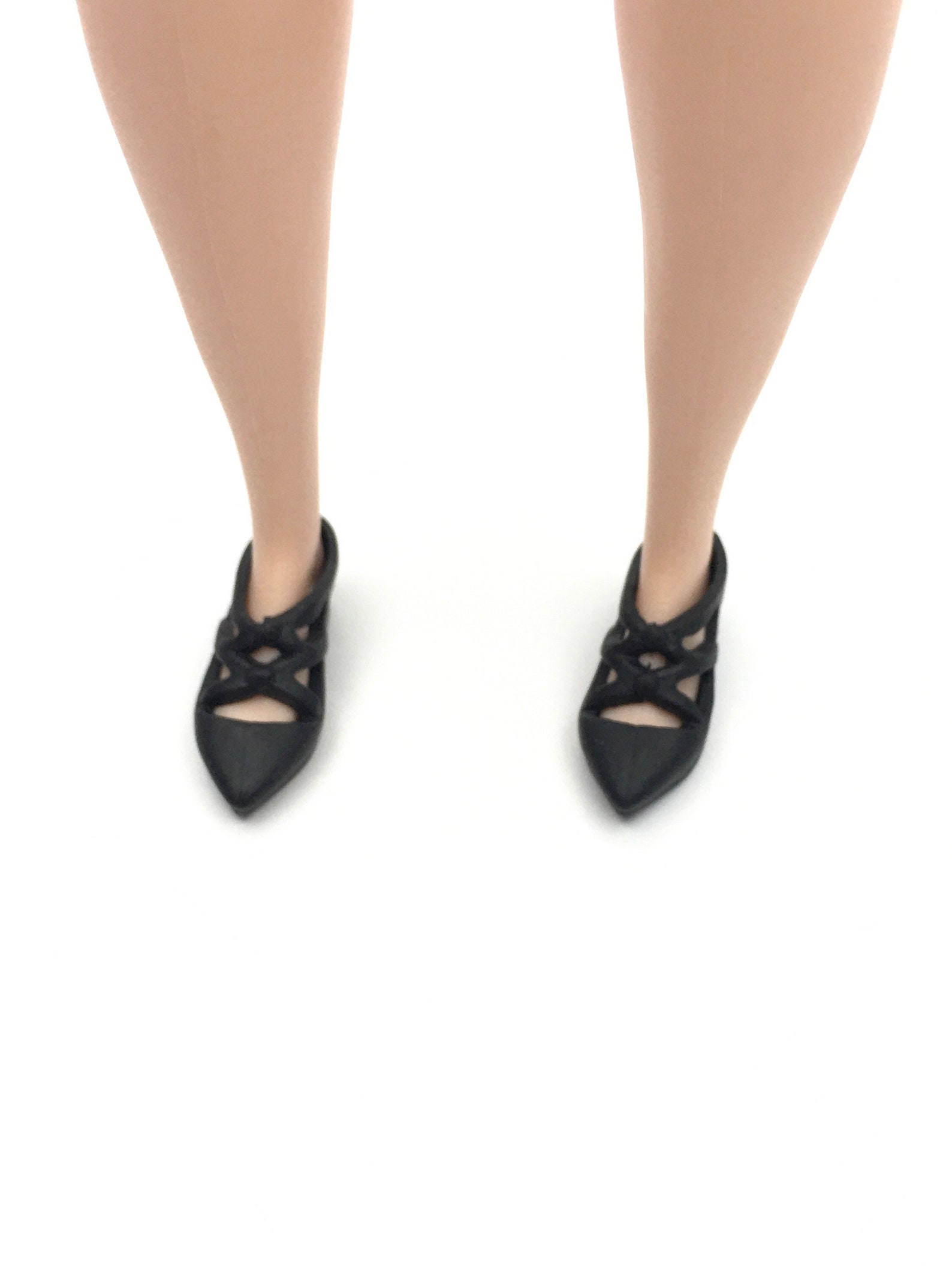 Curvy Barbie shoes flat feet barbie shoes black curvy shoes | Etsy