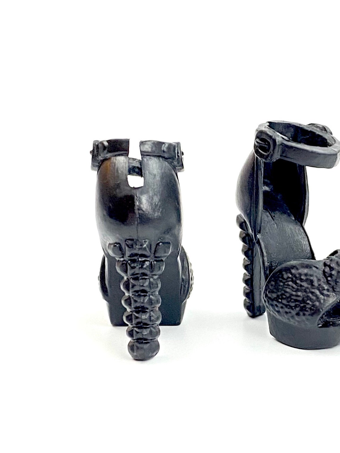 Barbie doll black shoes black Barbie shoes black heels Etsy