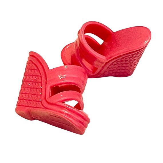 Rose and light Purple High Heel Shoes: Fashion Doll Elegant Footwear