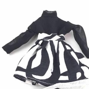New fashion doll dress outfit, Doll clothes, fashion doll outfit, shoes  included, optional black leather jacket, lined skirt