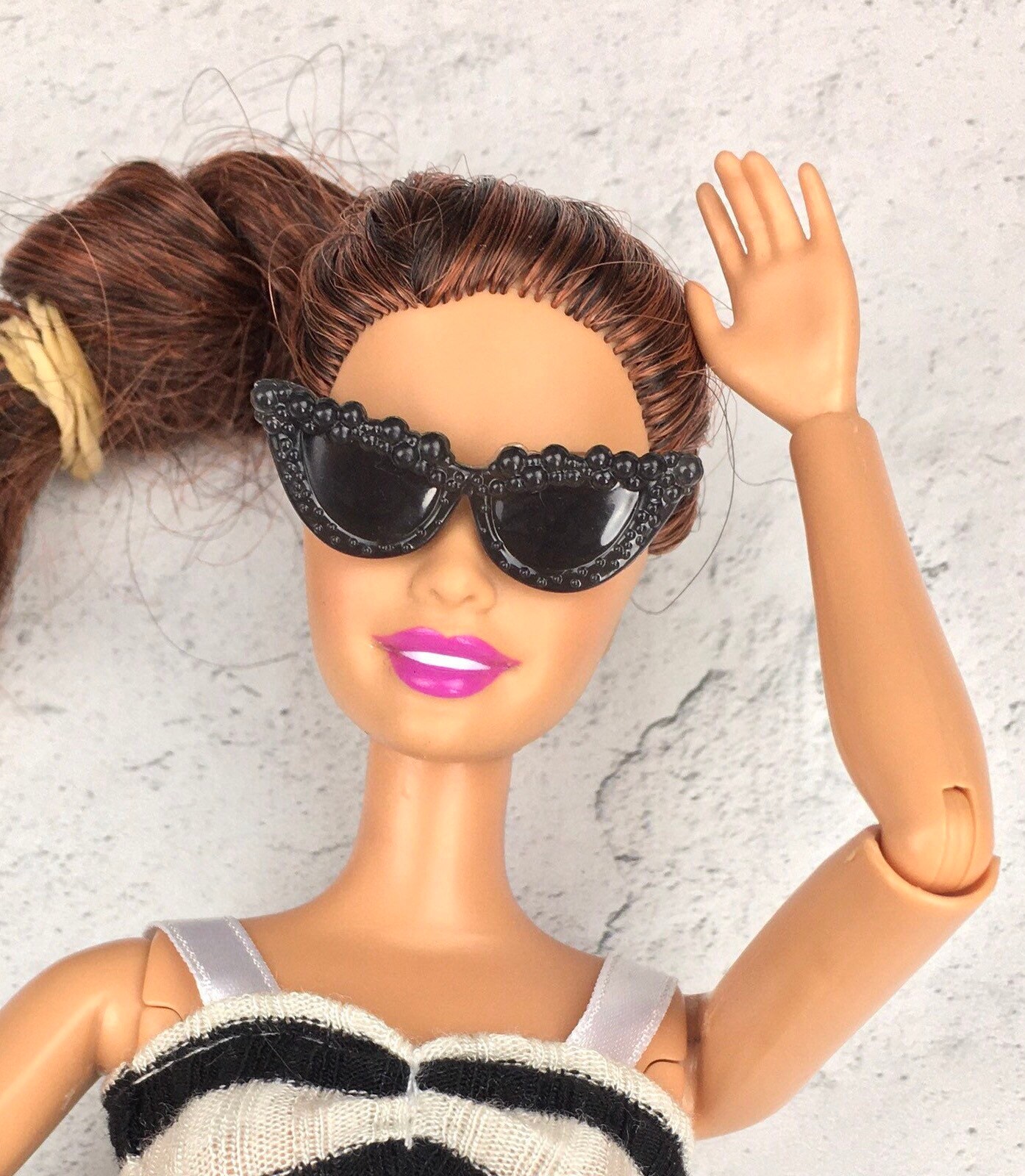 Barbie doll retro sunglasses doll accessories black Barbie Etsy