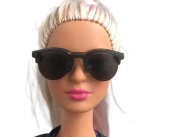 Fashion Doll Sunglasses: Curvy & Regular 11.5 inch, 1/6 scale Dolls, mini claw hair clips