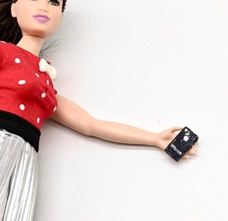 Miniature cell phone Barbie size Phone doll home crafts | Etsy