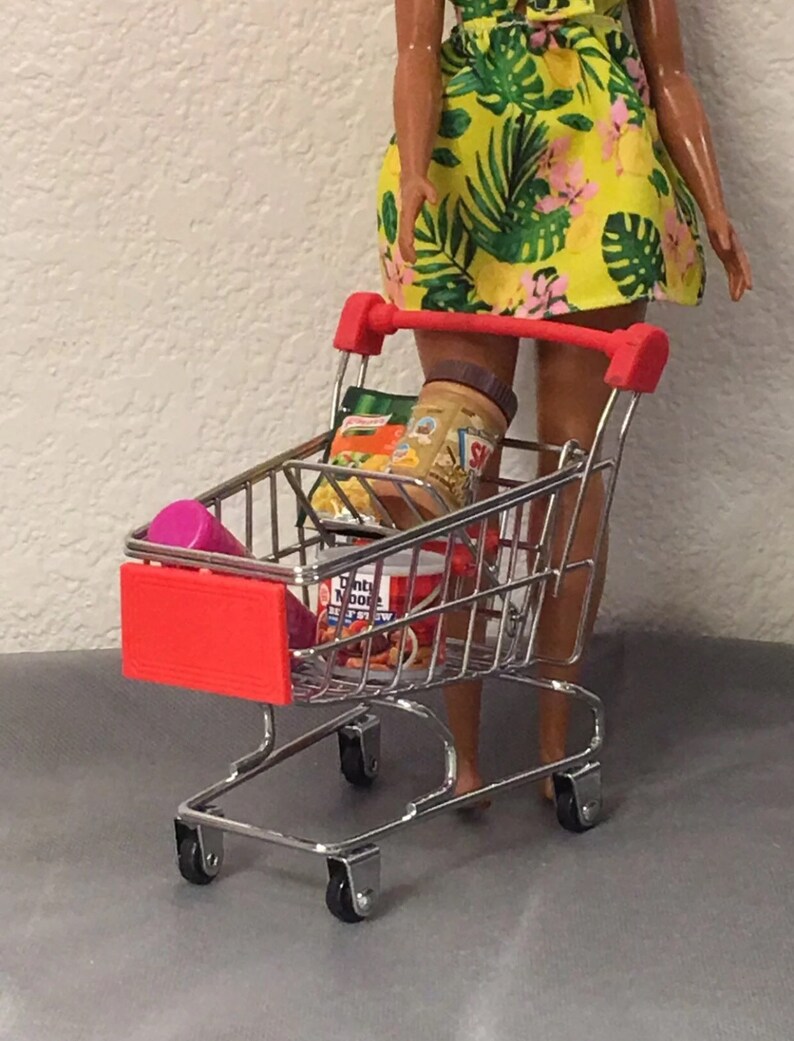 Barbie size grocery cart shopping see photos mini brands Etsy