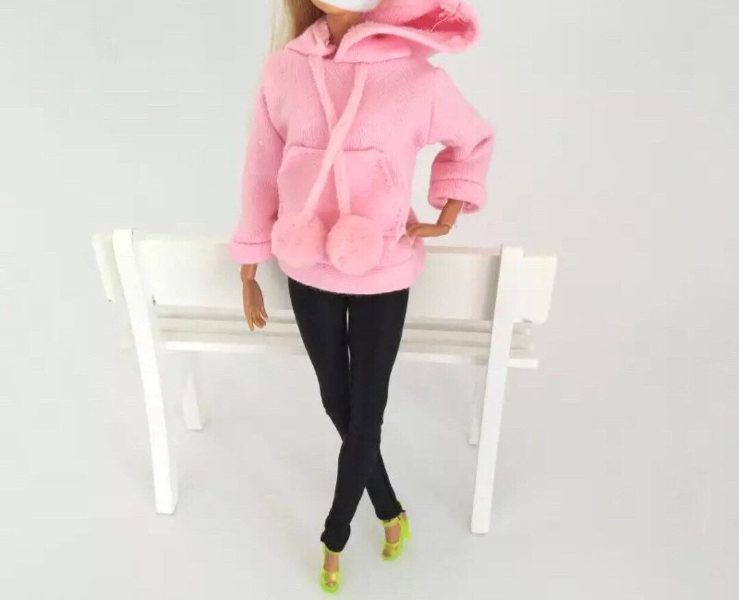 Fashion Doll Pink Hoodie Sweatshirt Doll Clothes Doll - Etsy