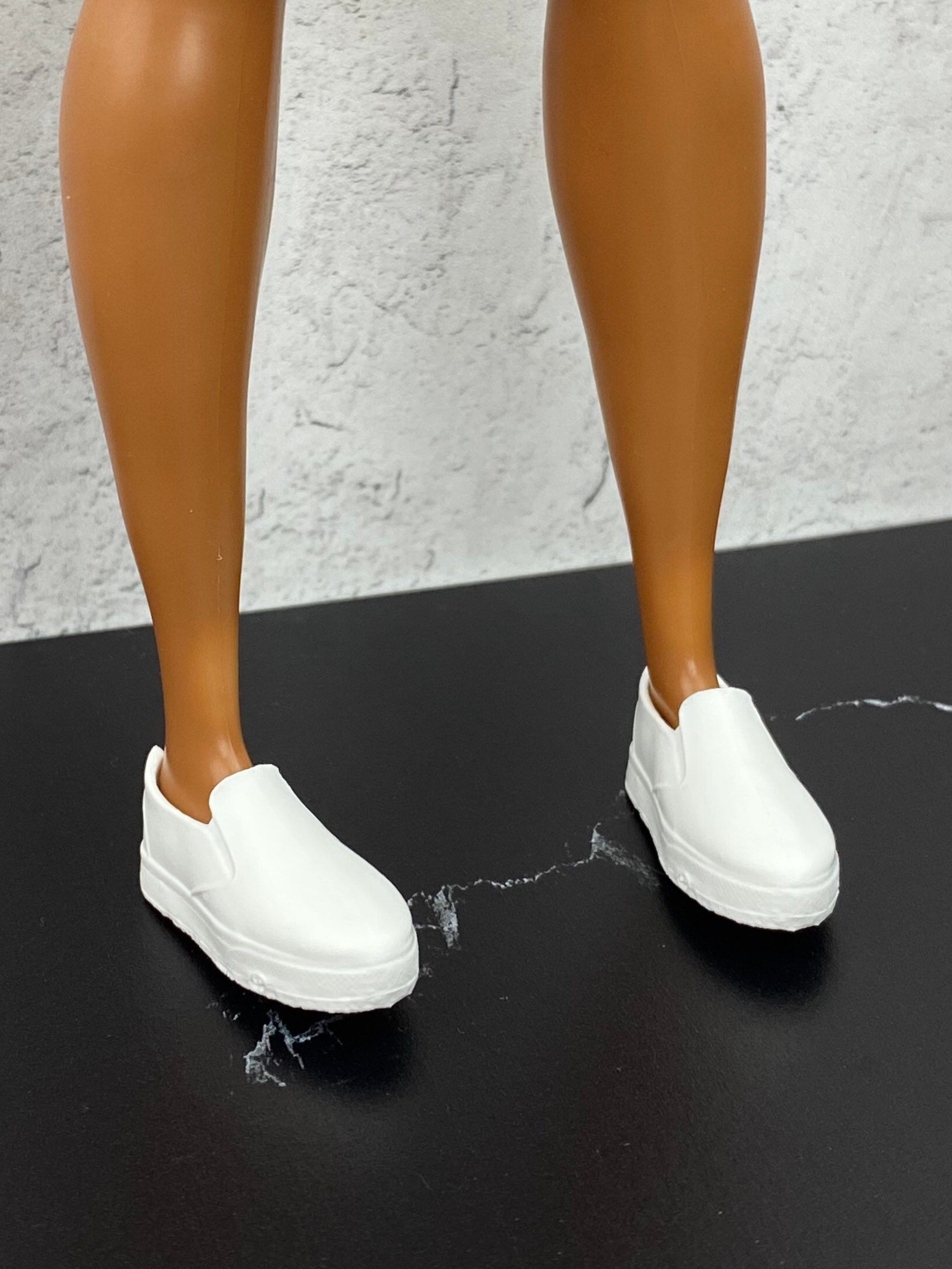 Curvy Barbie flat foot shoes white Barbie shoes blue doll | Etsy