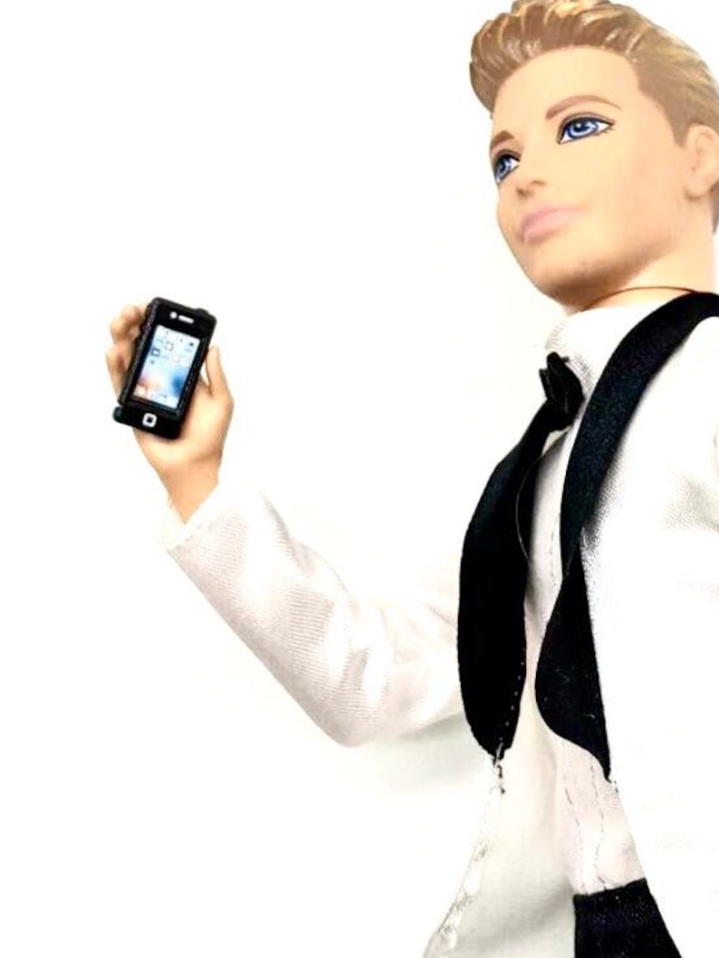 Miniature cell phone Barbie size Phone doll home crafts Etsy