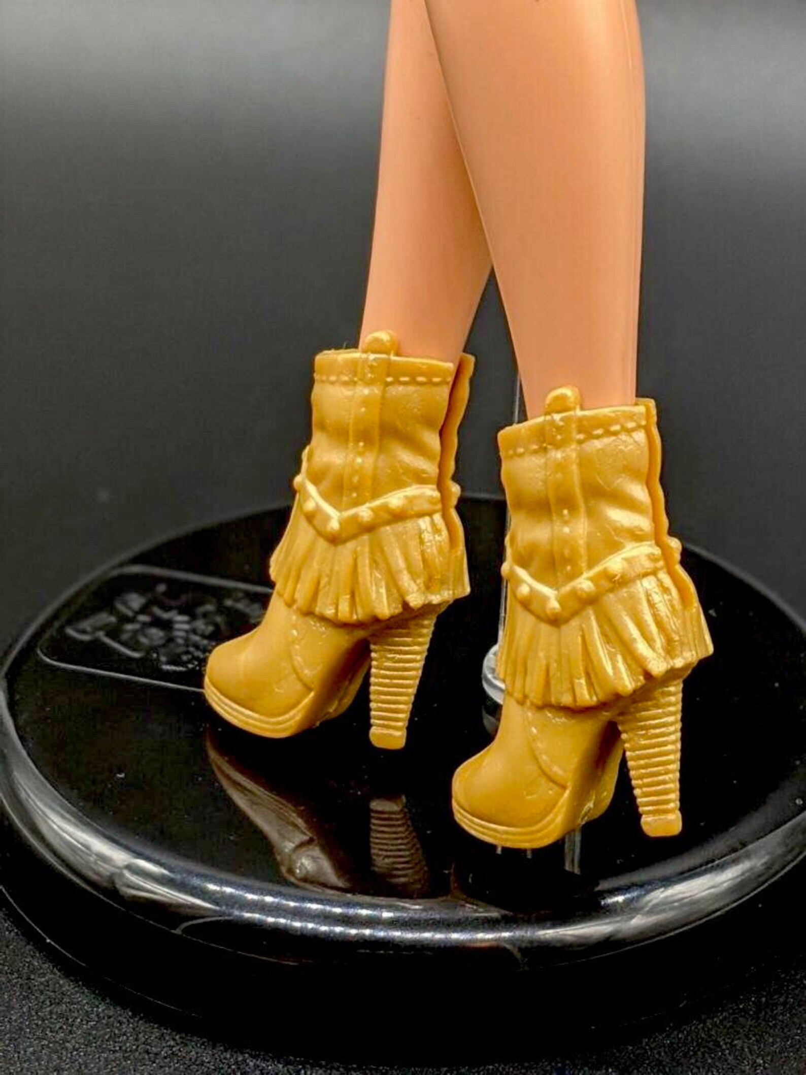 Fringe Barbie boots fits poppy Middie Blythe cowboy boots | Etsy
