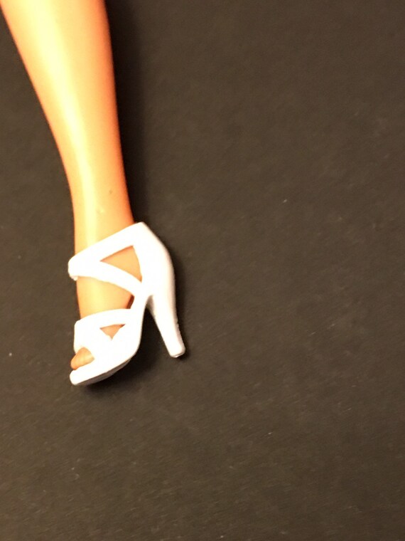 white barbie shoes