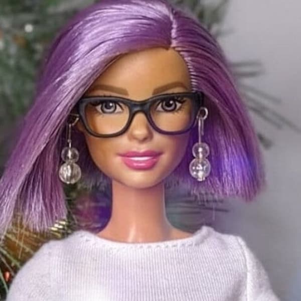 Fashion doll black glasses, new style Glasses for your doll, Smart Doll, Work place, Teacher, fits Ken, ball joint doll