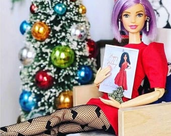 Doll pantyhose fishnet tights for 1:6 fashion doll curvy and regular type dolls