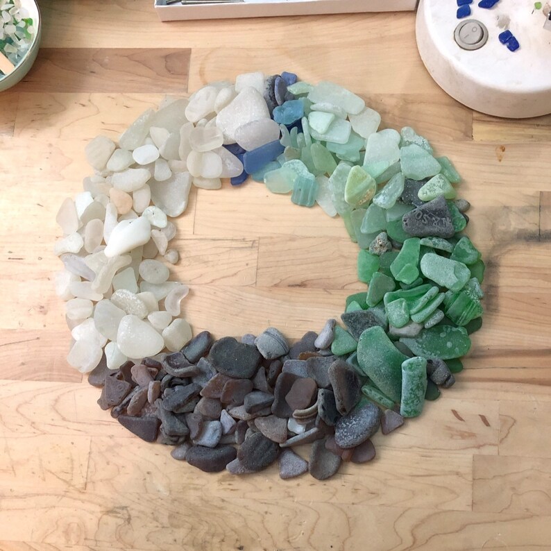 Sea glass lot surf tumbled for sea glass jewelry or sea glass art from sea glass beach