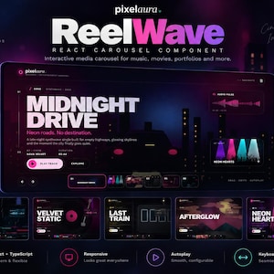 React Carousel Component | TypeScript Vite Animated Website Slider | ReelWave