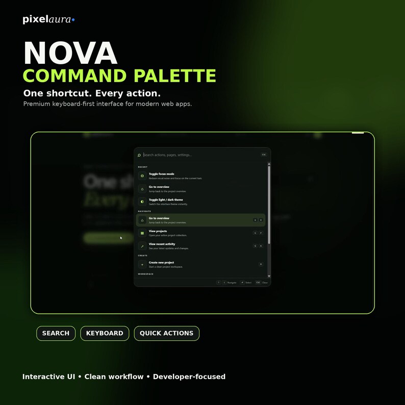 React Command Palette Component | Search & Quick Actions UI | TypeScript Dashboard Source Code image 1