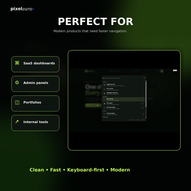 React Command Palette Component | Search & Quick Actions UI | TypeScript Dashboard Source Code image 11