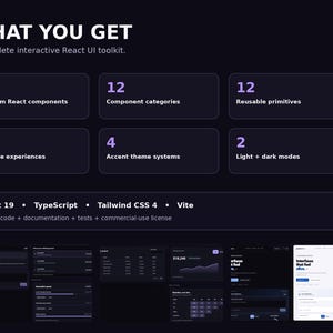 React UI Kit | 72 Interactive Components | TypeScript + Tailwind CSS | PrismForge image 12