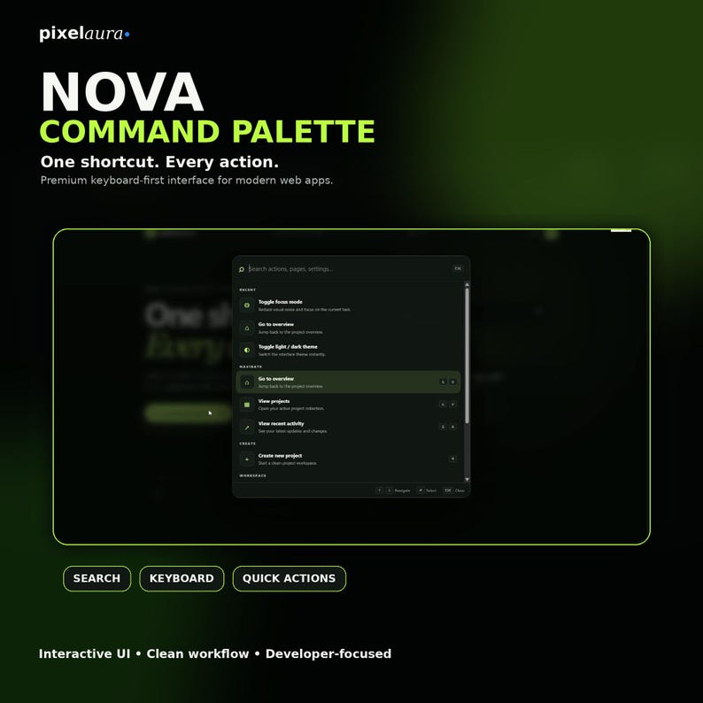 React Command Palette Component | Search & Quick Actions UI | TypeScript Dashboard Source Code image 2