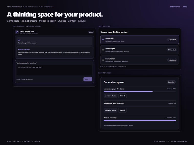 React UI Kit | 72 Interactive Components | TypeScript + Tailwind CSS | PrismForge image 5