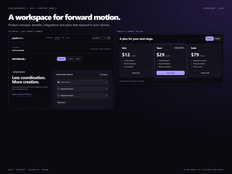 React UI Kit | 72 Interactive Components | TypeScript + Tailwind CSS | PrismForge image 8