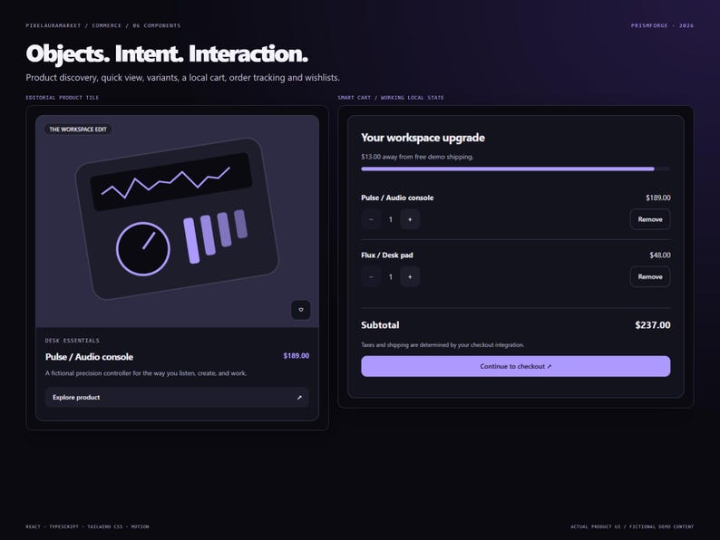 React UI Kit | 72 Interactive Components | TypeScript + Tailwind CSS | PrismForge image 7