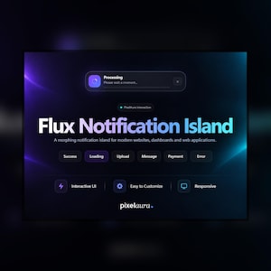 Animated Notification Island UI | Dynamic Website Alert Component | Interactive Source Code