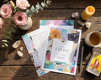 Digitale werkboek Nieuwe Maan Weegschaal | EFT Tapping, Tarot, Mindful Reset (PDF)