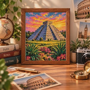 Chichén Itzá, Mexico Cross Stitch Pattern PDF