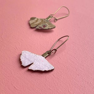 Japanese fabric earring gingko leaf by Mw image 4