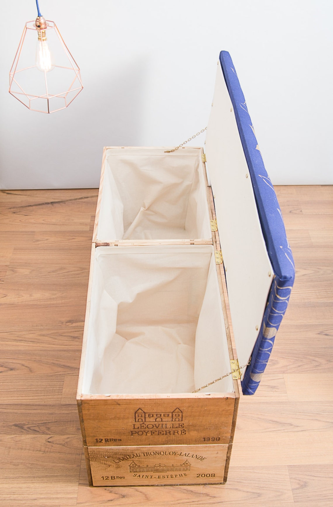 Extra large wooden blanket box chest for bedroom storage Etsy