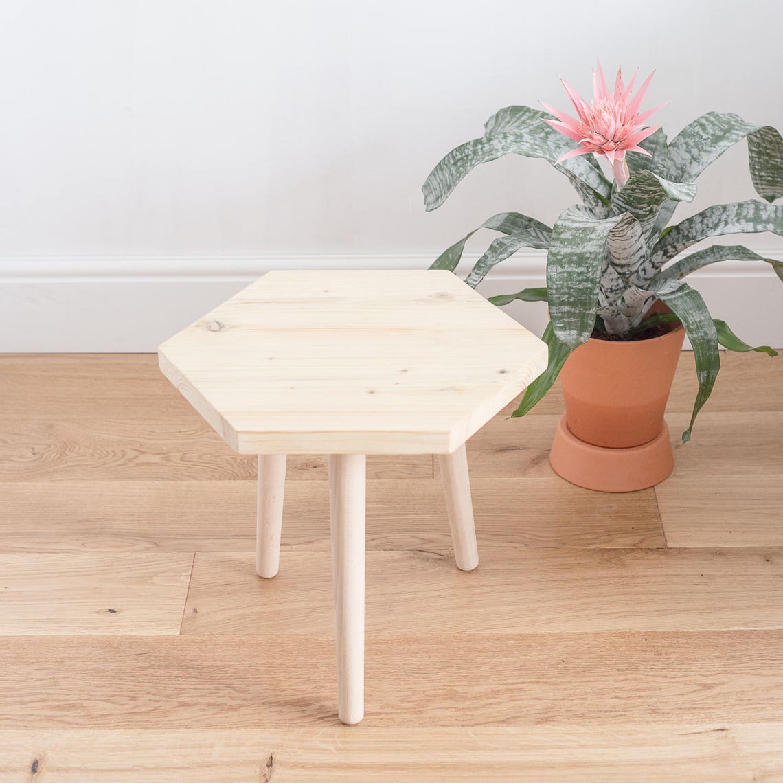 Mid Century Meets Modernwooden Hexagon Coffee Table With Etsy