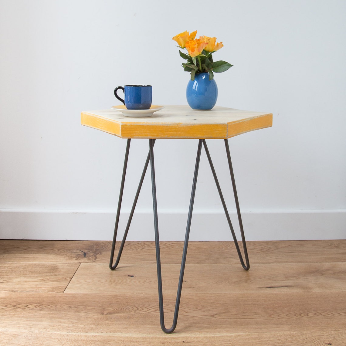 NEW Wooden Hexagon Coffee Table With COLOUR POP Pantone Etsy
