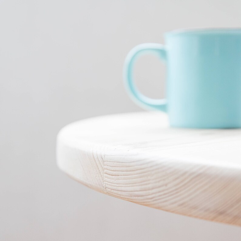 Hand Made Round Wooden Side Table With Gold Hairpin Tri Leg Etsy UK