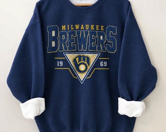 Vintage Milwaukee Sweatshirt, Fan Baseball Merch Hoodie, Game Day Baseball Gift For Fan