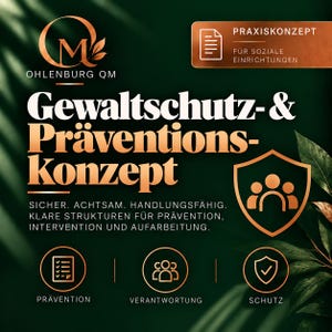 Violence prevention concept for social institutions | Violence prevention and child protection | 13 practical forms | DOCX + PDF | Quality management template