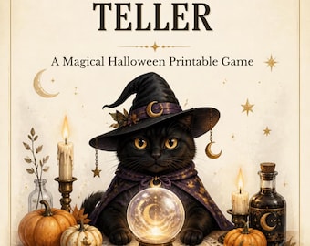 Halloween Cat Fortune Teller Game  (Digital Download)