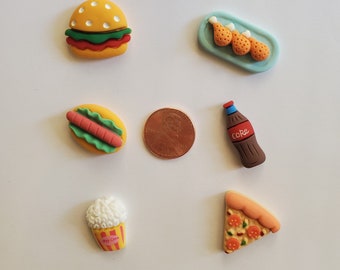 Fast Food Push Pins or Magnets