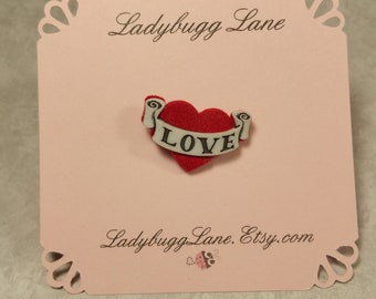Velvet Love Pin Brooch
