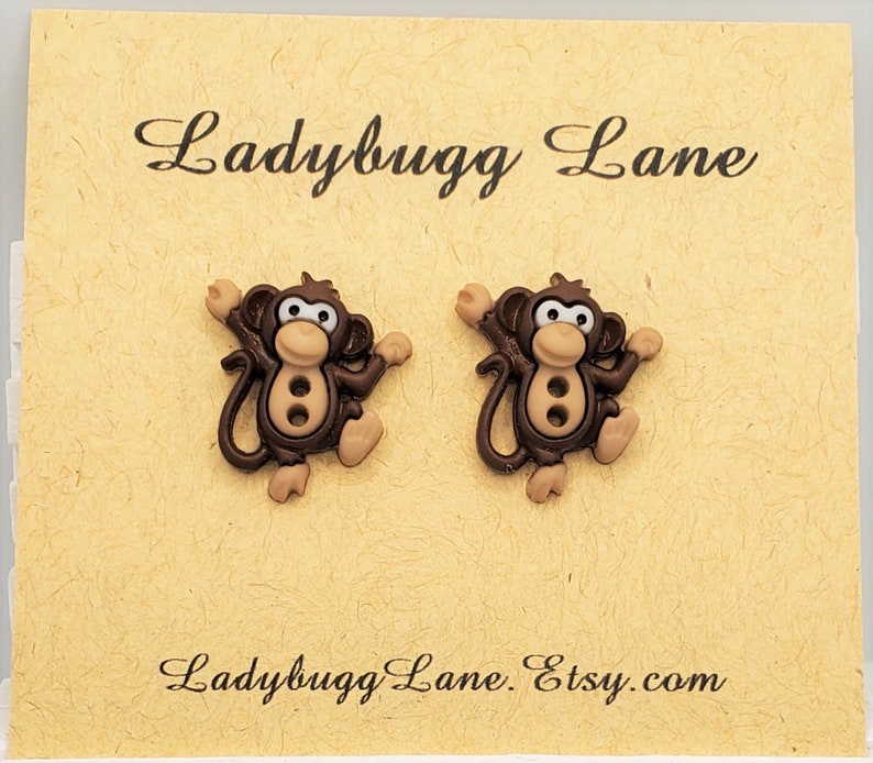 Monkey Earrings image 1