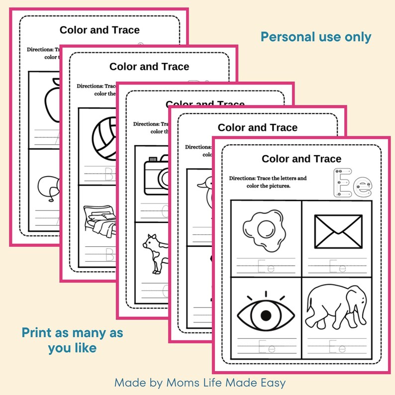 Alphabet Tracing & Coloring Worksheets | A-Z Letter Practice (PDF ...