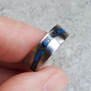 Meteoriet Ring, Opal Wave Ring, Glow in the Dark trouwring
